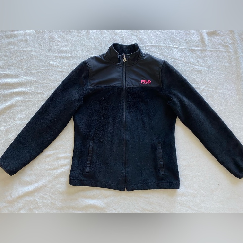 Fila Sport Running Sweater Fleece Jacket Girls Size XL